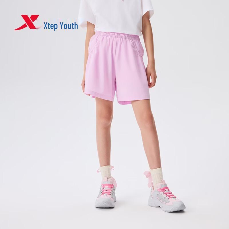 Xtep Girls' Quick-Dry Summer Athletic Shorts