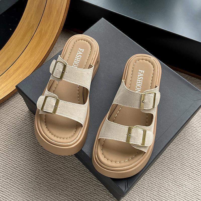 

2025 новые сандалии на платформе женские летние пляжная обувь рыболовные бокены обувь шлепанцы с перемычкой 41