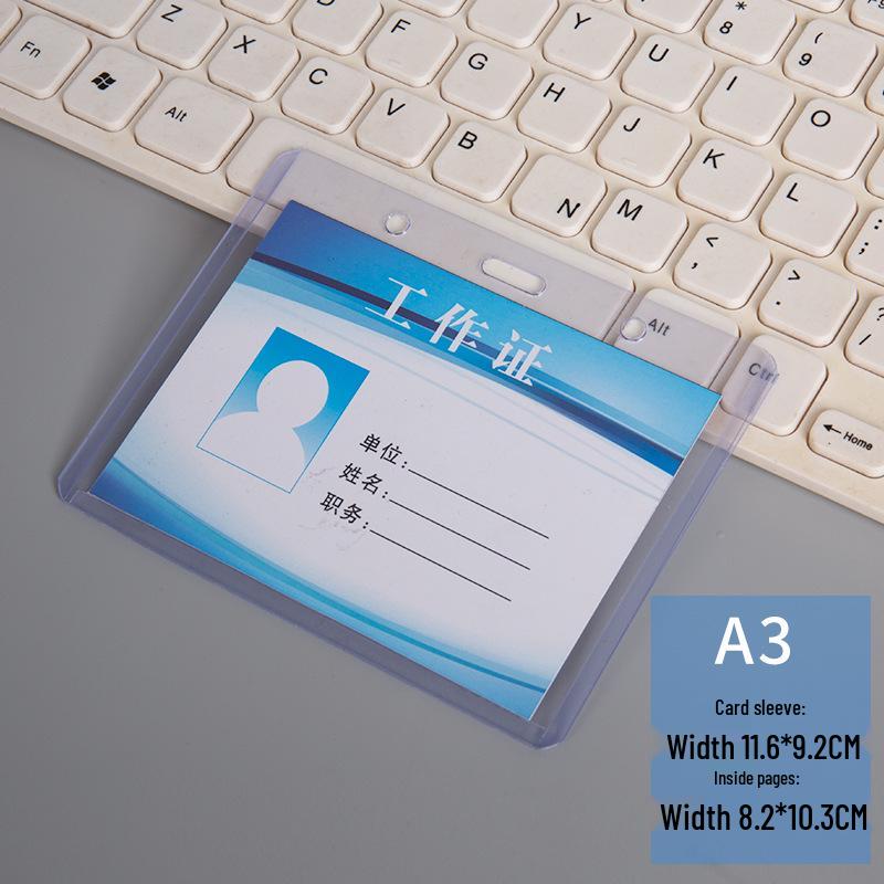 Double-Sided Transparent ID Holder with Lanyard for Student, Access, or Conference Pass and QR Code Tag