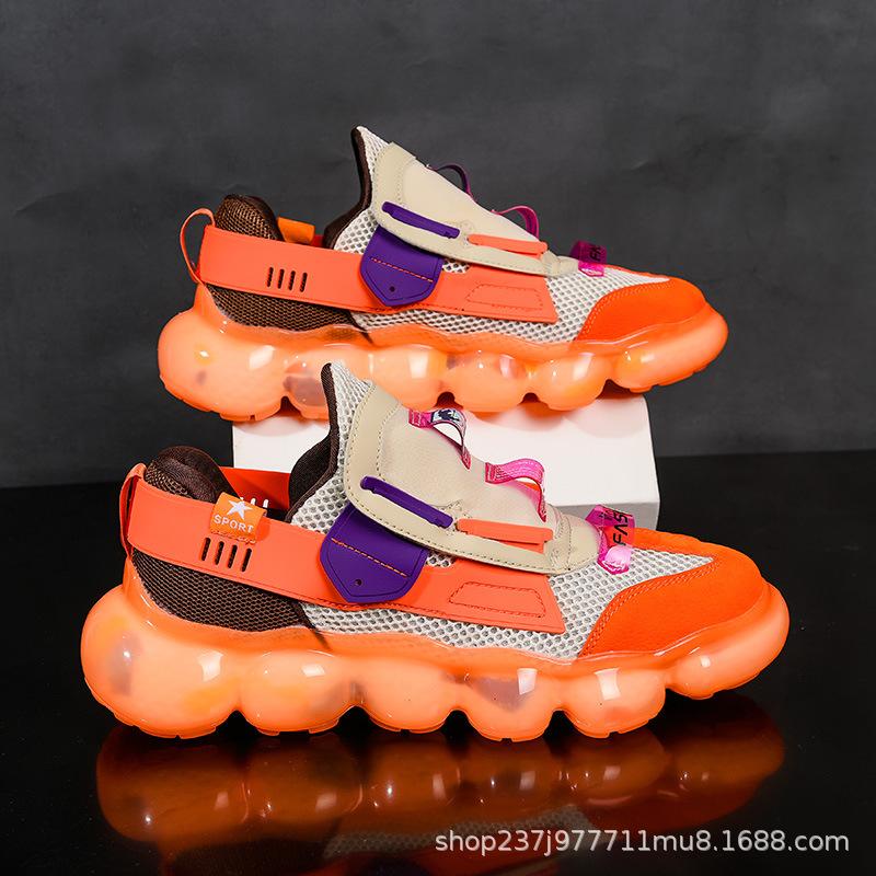 

Новые кроссовки для мужчин и женщин, дышащие, сетчатые, повседневные, спортивные, кроссовки, уличные трендовые цвета, подошва с попкорном, кроссовки 36-45 45 оранжевый