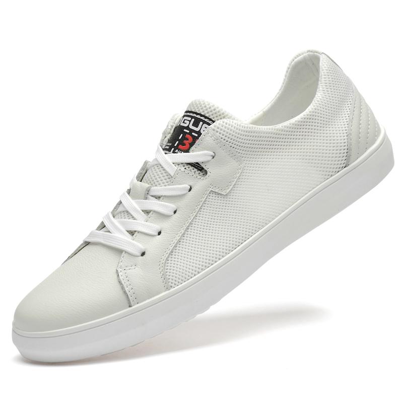 

Летняя мужская повседневная обувь с вырезами, удобная дышащая деловая обувь из натуральной кожи, высокое качество, мужские кроссовки Hombre 45 белый