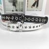 Star Eyelets Women's Jeans Belt Metal Buckle Girls Rivet Waistband Y2K Star Waist Belts  Female