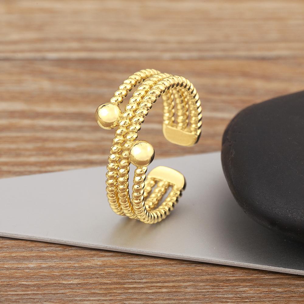 Nidin New Punk Snake Multilayer/Monolayer Copper Charm Open Rings Adjustable 4 Styles For Women Daily Party Finger Jewelry Gifts