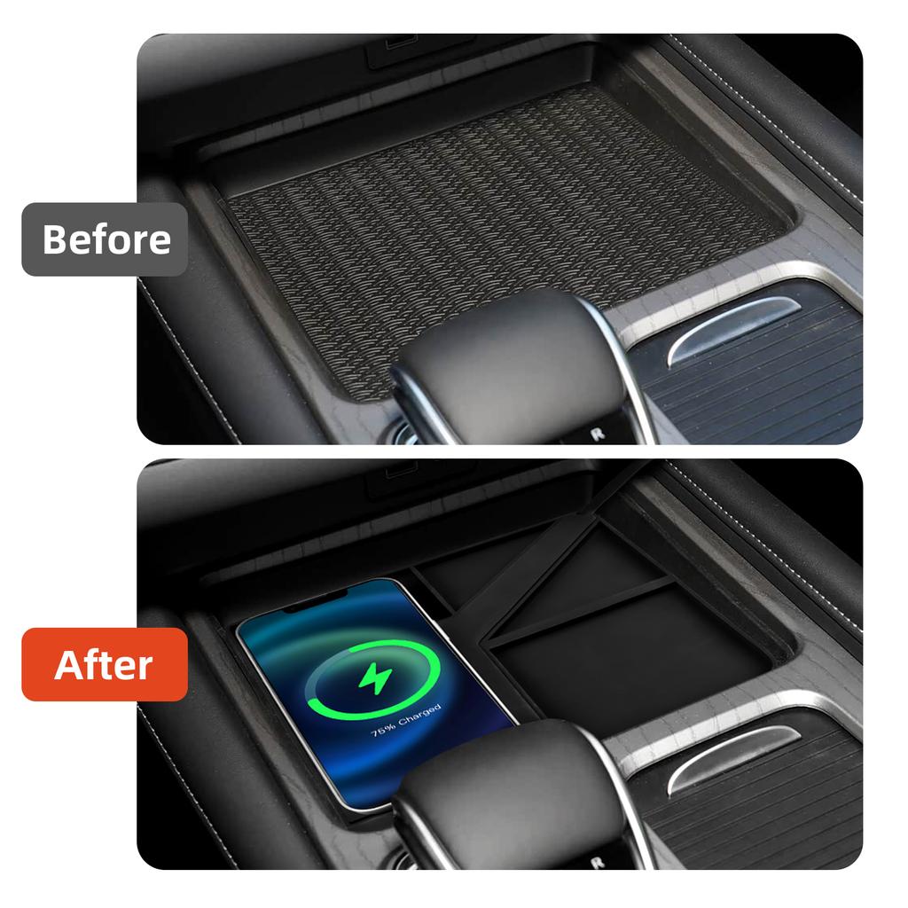 For Chery Arrizo 8 2023- 2025 Car Wireless Charger Pad Fast Charging Center Console Organizer Interior Modification Accessories