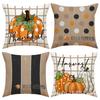 Thanksgiving Pillow Cover Autumn Harvest Home Decor Sofa Pillow Cover Linen Versatile Cushion