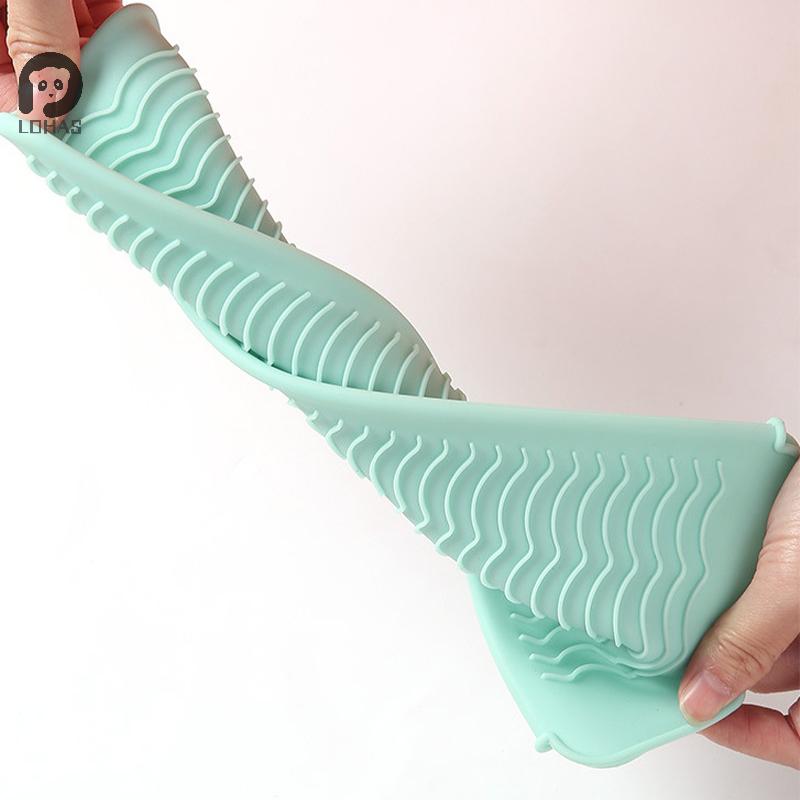 1PC Silicone Hair Curling Wand Cover Hair Straightener Storage Bag Hairdressing Curling Iron Insulation Mat Heat Resistant Pouch