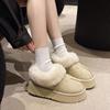 White Thick-soled Fur Integrated Warm Snow Boots Women's Shoes 2025 New Autumn and Winter Plush Thickened Fluffy Shoes