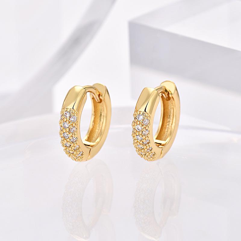 Cross-Border Stylish Zircon Ear Cuffs - Retro, Light Luxury Hoops