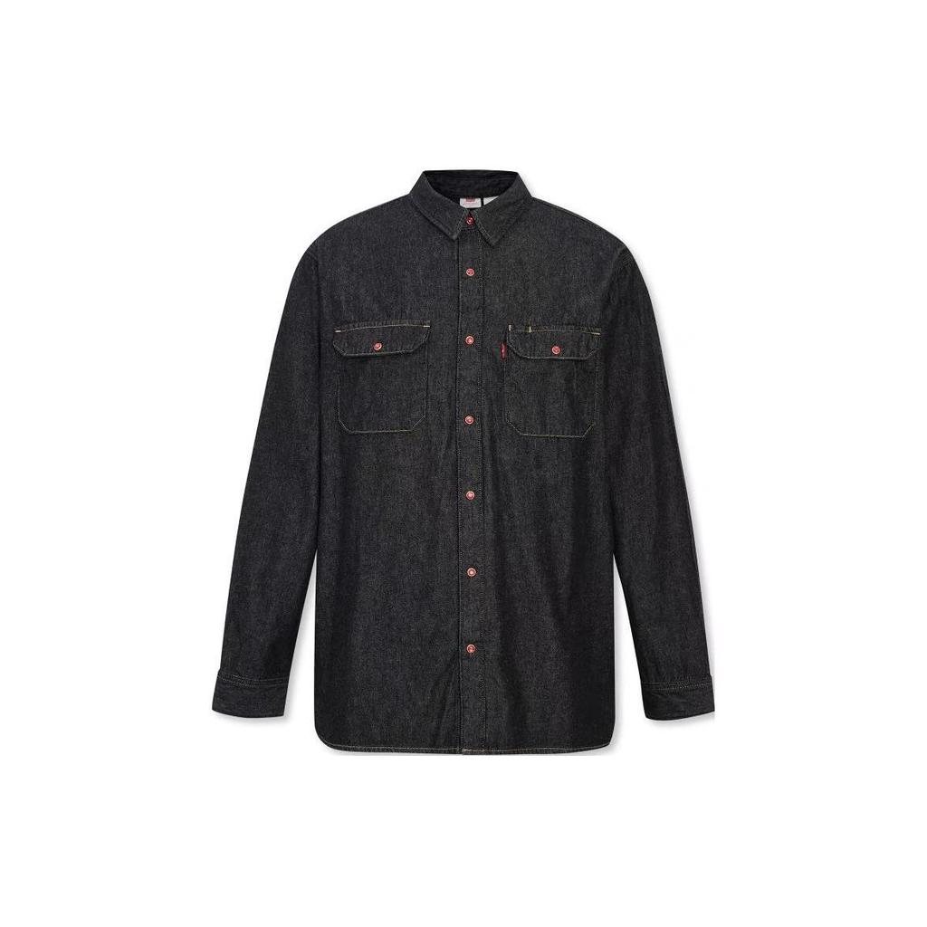 Levis Solid Color Vintage Denim Long Sleeve Shirt Men Shirts Dark-Denim A7371-0000