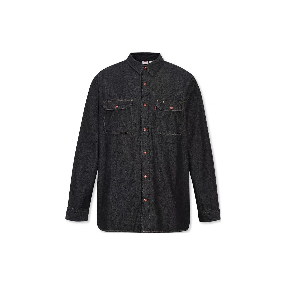 

Levis Однотонная винтажная джинсовая рубашка с длинным рукавом для мужчин рубашки Темно-деним A7371-0000 M