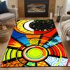 Colorful Geometric Abstract Design Patterned carpet, non slip mat suitable for living room and bedroom sofas
