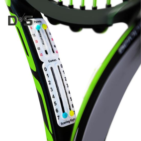 2 ks Počítač skóre pro tenisovou raketu a padel Snadno namontovatelný Malý počítadlo skóre Přenosný Sledovač bodů pro Zaznamenávání Bodů Her Setů