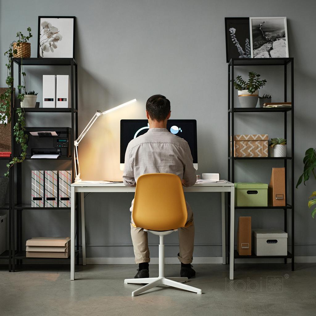 LED Desk Lamp 14W 3CCT White, USB, Brightness and Mounting Adjustment