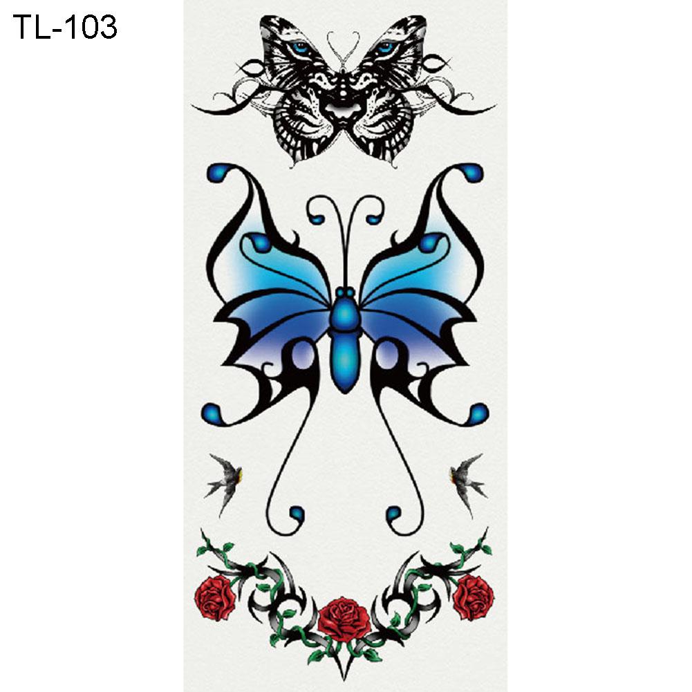 Fashion Butterfly Dragon Flower Body Art Temporary Fake Tattoo Sticker Decal