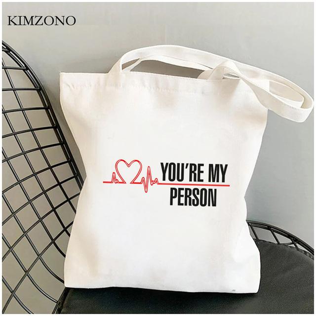 Сумка для покупок Greys Anatomy bolsas de tela многоразовая сумка для покупок bolsa холщовая сумка bolsa compra для покупок boodschappentas ткань sacolas 2426cm 820₽