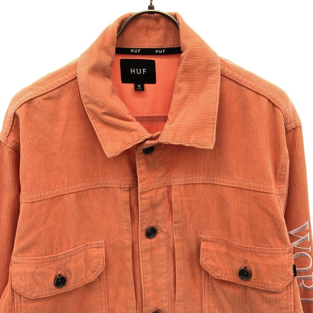 HUF Embroidery Corduroy Jacket M Orange Men's Used