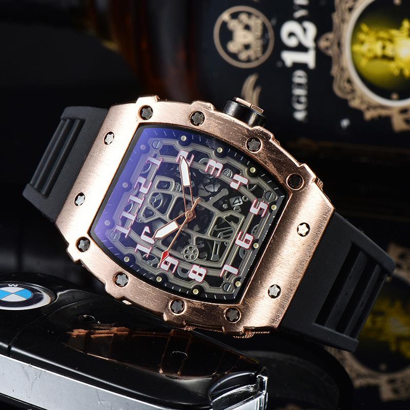 New Hollow Non-mechanical Pointer Single Calendar Unisex Quartz Watch Barrel Watch