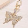 Sparkling Rhinestone Butterfly Shaped Keychain Animal Alloy Key Ring Bag Backpack Charm Car Key Pendant Accessories for Women