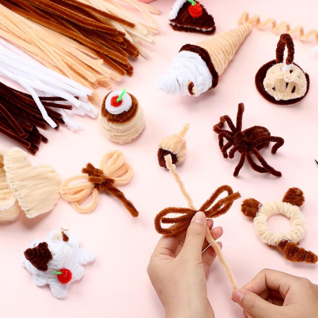 500 Pcs Pipe Cleaners Chenille Stems Pipe Cleaners Craft Bulk Fuzzy Sticks for Creative School Projects DIY Crafts Decorations