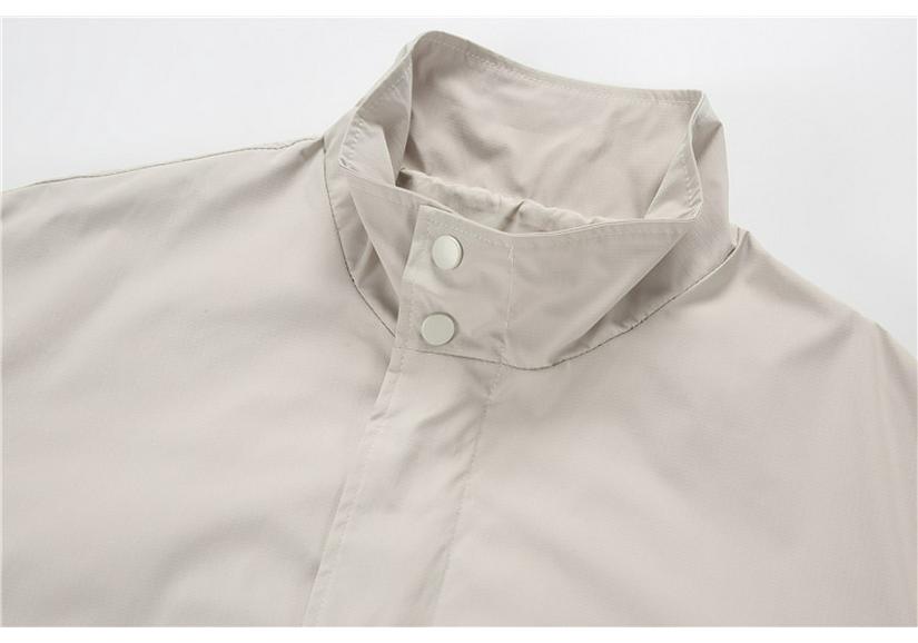 Chaqueta Unisex QIYOU 2025 Otoño Estilo Retro Japonés Holgada con Cuello Alto