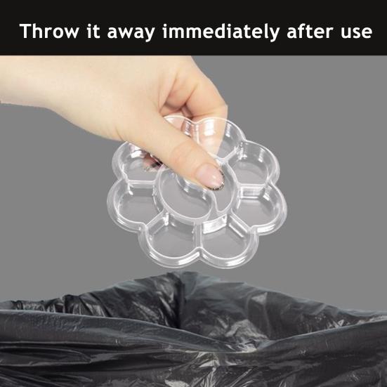 20 ks Jednorázová paleta na barvy Průhledná paleta pro míchání barev Jednorázové malířské potřeby pro umělce Umělecká studia Školy