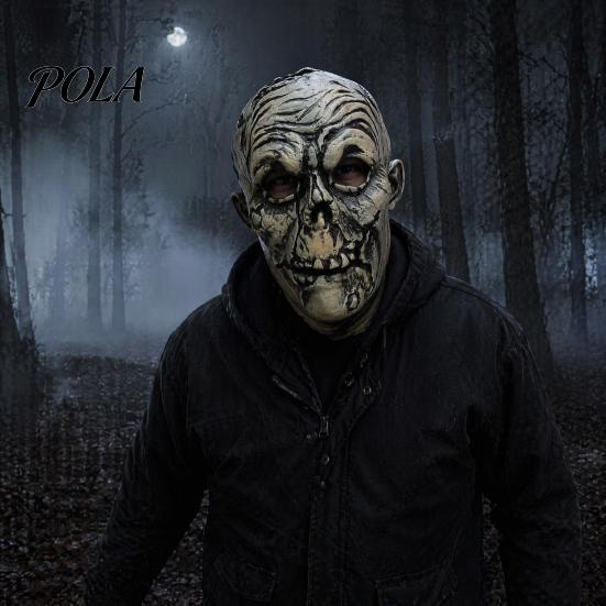Soft Latex Horror Mask Halloween Scary Mask, Realistic Rotten Skeleton Hood, Party Detailed Skull Cosplay Comfortable for Secret Room & Props Costume