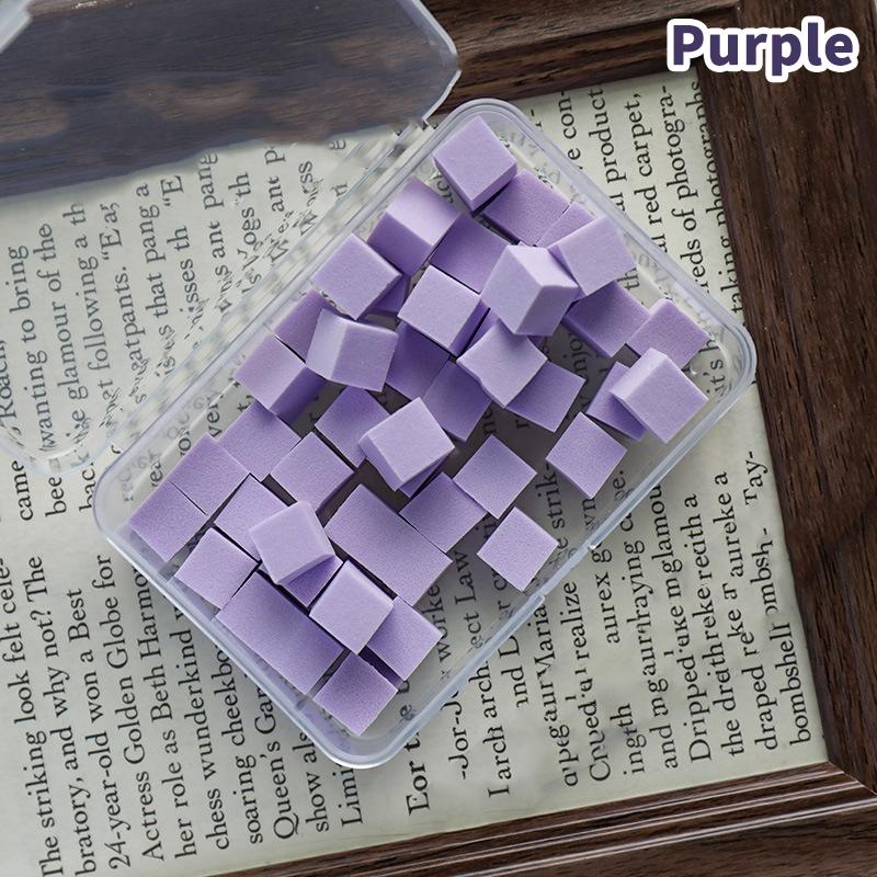 

50Pcs/Box Nail Art Stamper Tools Nail Art Sponge Soft Sponges Macaron Color Manicure DIY Creative Nail Tools фиолетовый