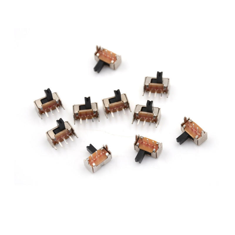 10Pcs/Set Sk12D07 Right Angle Slide Switch Power Switch 3P Spdt 2Mm Pitch