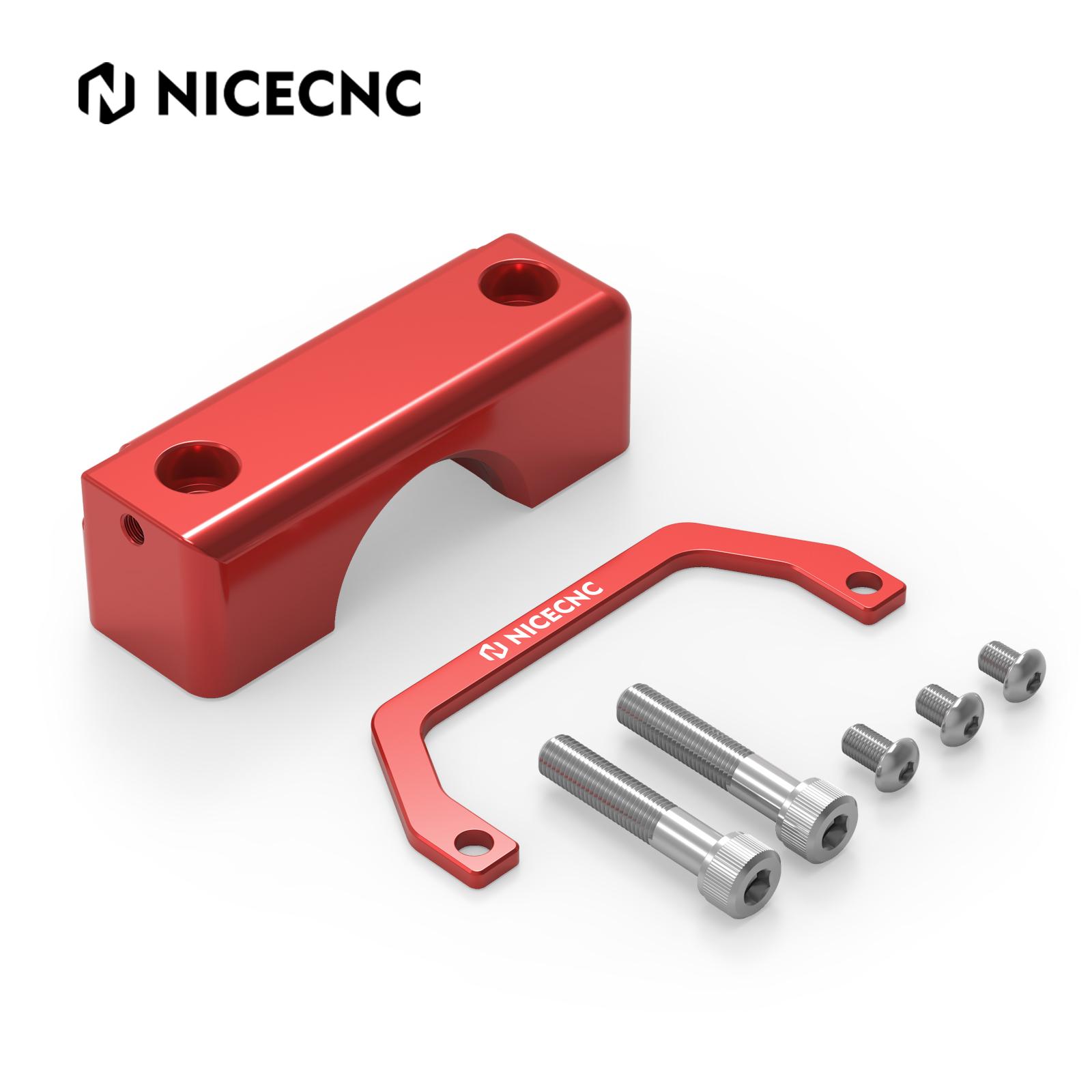 NICECNC Steering Stem Clamp For Honda TRX450R 2008-2009 TRX450ER 2008-2014 Replaces 53220-HP1-A00 Aluminum Come With Wire Clamp красный