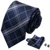 2025 Men'S Business Black Gift Box Striped Plain Tie Pocket Towel Tie Gift Set