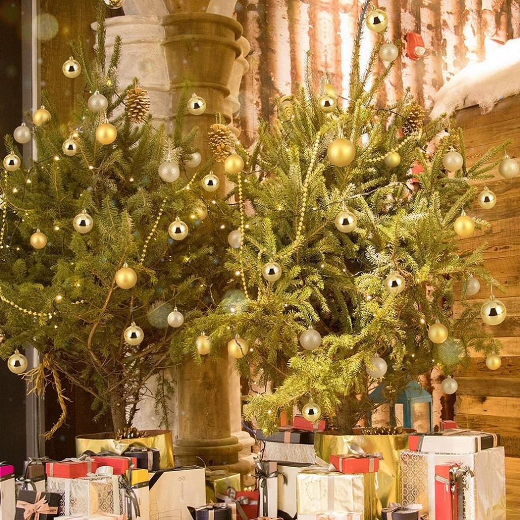 Trendy 36pcs Christmas Hanging Bauble Xmas Tree Balls In Styles