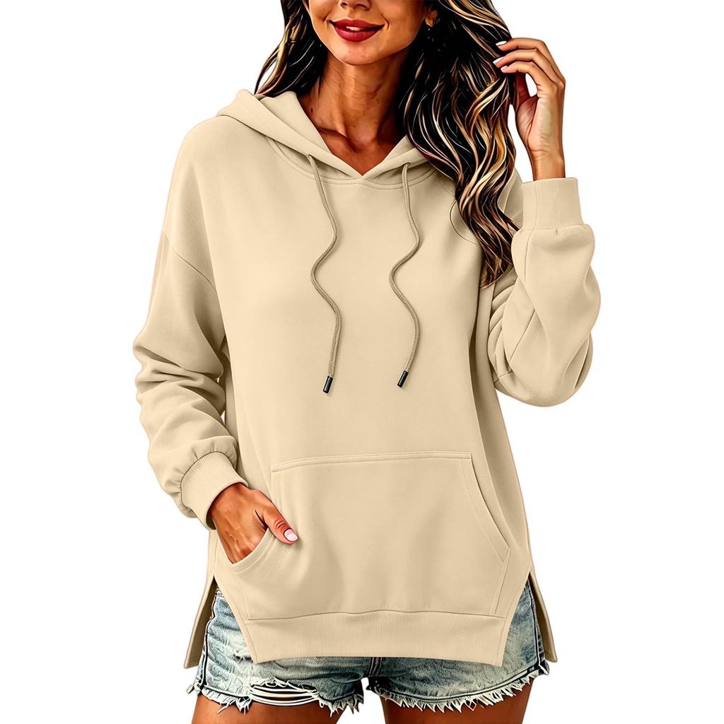 Women's Casual Long Sleeve Hoodie with Drawstring
