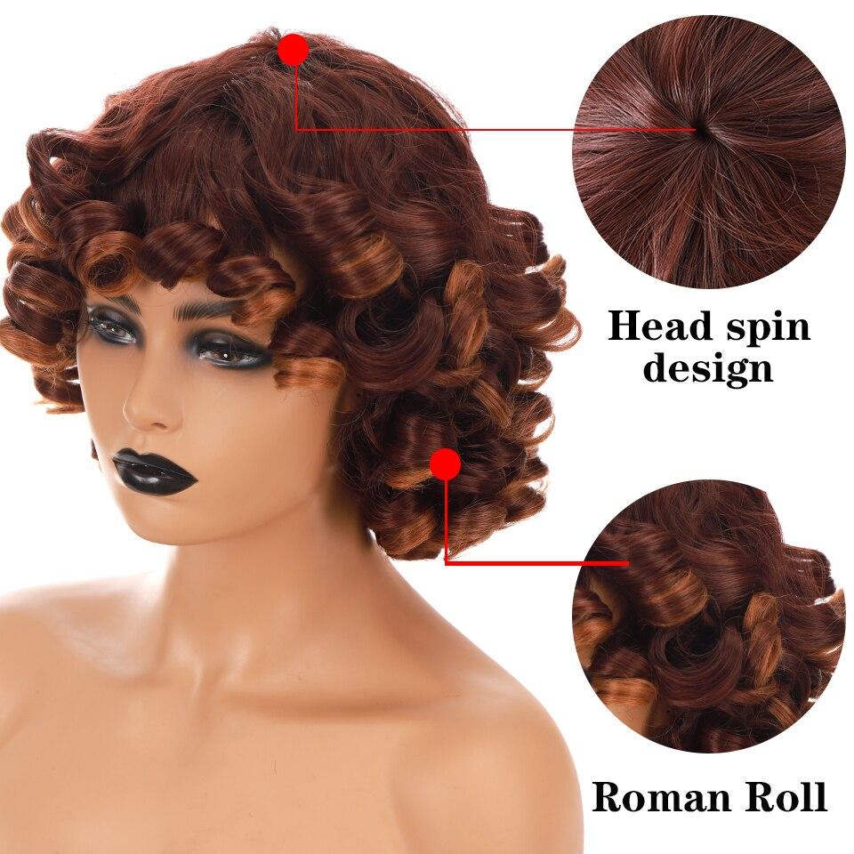 LUPU Syntetické Afro Kinky Kudrnaté Paruky s Ofinou pro Černé Ženy Africké Tepelně Odolné Ombre Růžová Černá Krátké Vlasy Cosplay Paruky