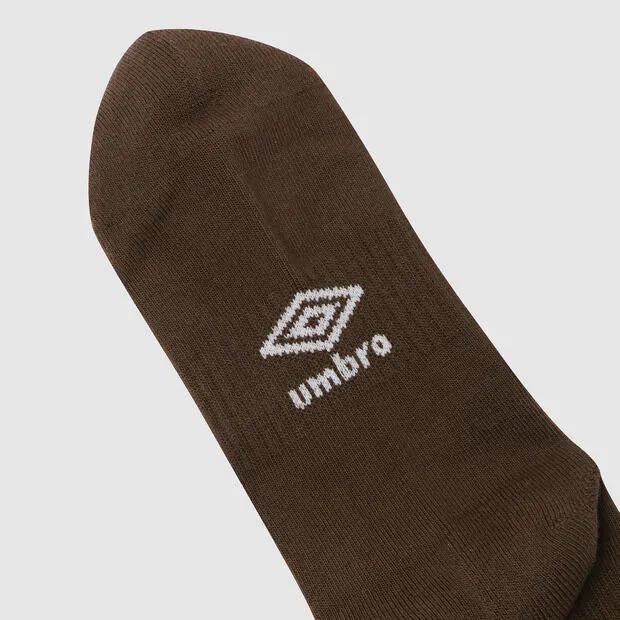 Essential Vertical Wording Crew Socks Brown (UQ323CSC91)