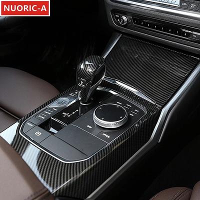 Carbon Fiber Color Center Console Gear Shift Frame Decoration Cover Trim For BMW 3 Series G20 -2022 LHD Interior