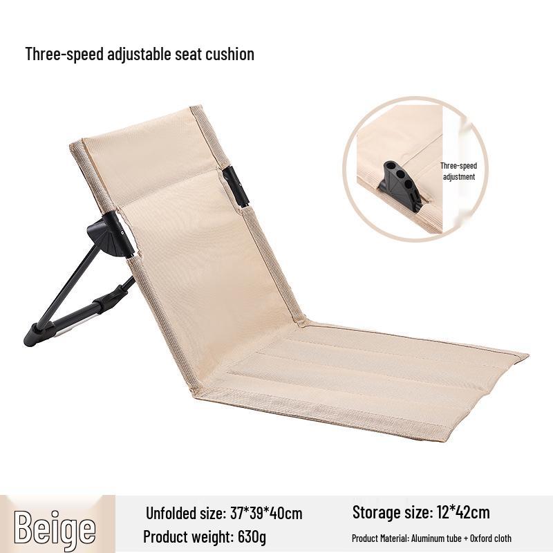 Portable Folding Outdoor Chair with Back Cushion for Camping, Beach, Balcony, Park, Lawn, and Picnic.