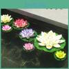 Elegant 10cm Artificial Lotus Flower Water Lily Fake Plant For Swimming Pool Decor