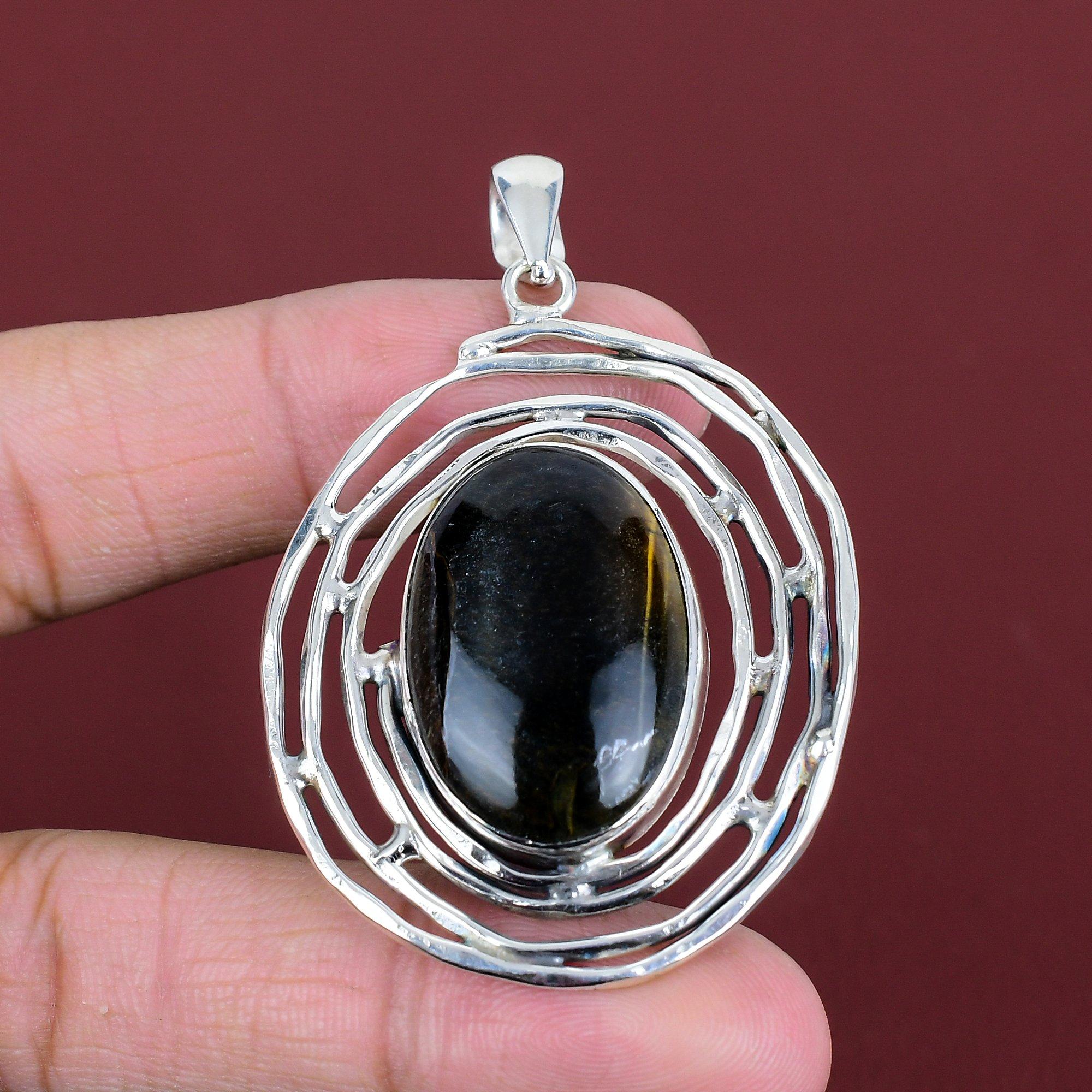 Pietersite Pendant Gemstone Jewelry Designer Pendant 925 Sterling Silver Pendant Handmade Unique Pendant Healing Stone Jewelry Gifts For Mom