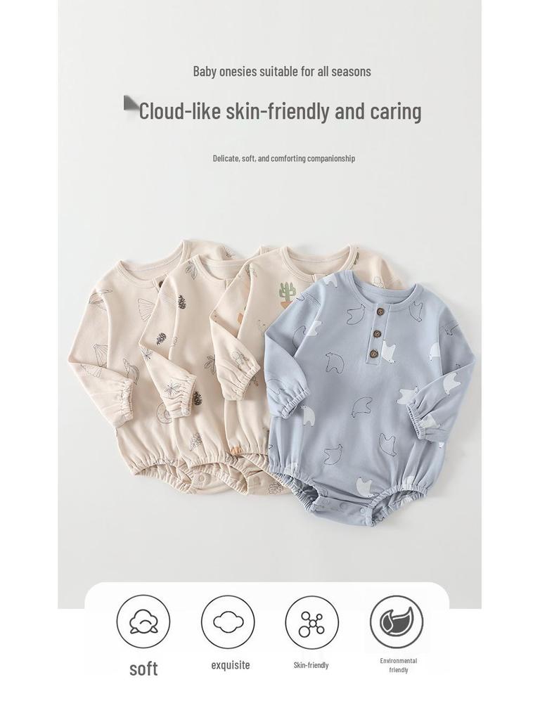 Neugeborenen Modal Baumwolle Baby Body - Frühling/Herbst Homewear & Klimaanzug