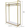 Freestanding 180cm Gold Metal Garment Rack – Clothing Display Stand for Store & Home Use