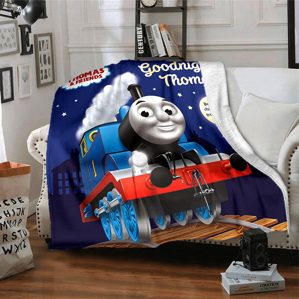 1pc Thomas Friends Thomas Way Flannel Blanket for Super Soft Cute Comfort Blanket for Travel Bedding Couch Sofa Blanket Y73019