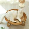 Summer Cooling Cat Bed Cool Mat Sofa Cat Scratch Wear-Resistant Cat Nest Rattan Lounge Chair Cat House Pet Sleeping Bed