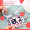 JP Number Oshikatsu Pouch, Acrylic Stand Case, Plush Toy, Clear Pouch, Mini, Transparent Storage, with Balloon (Oval, White)