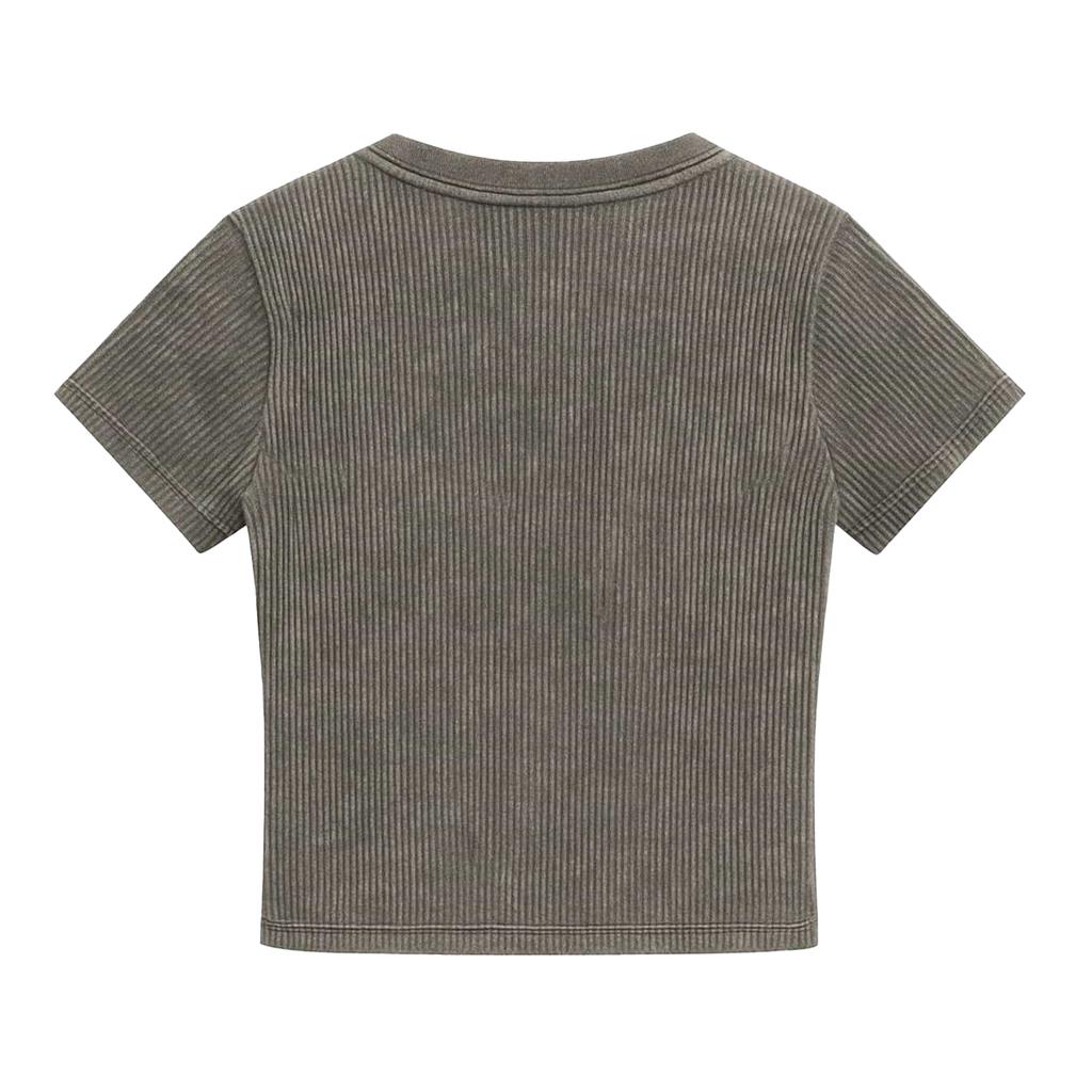 I Saw It First Womens/Ladies Acid Wash Regular Crop T-Shirt