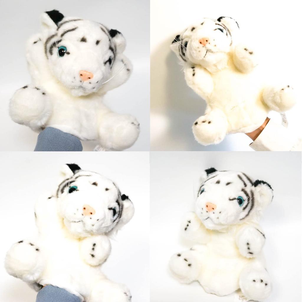 White Tiger Puppet, Plush Toy, Puppet Show, Ventriloquism, Gloves [with Flesh]