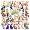 35-50pcs Cartoon Rabbit Stickers Kawaii Easter Bunny Graffiti Diy Laptop Decals Decoration Stiker Reward Stationery