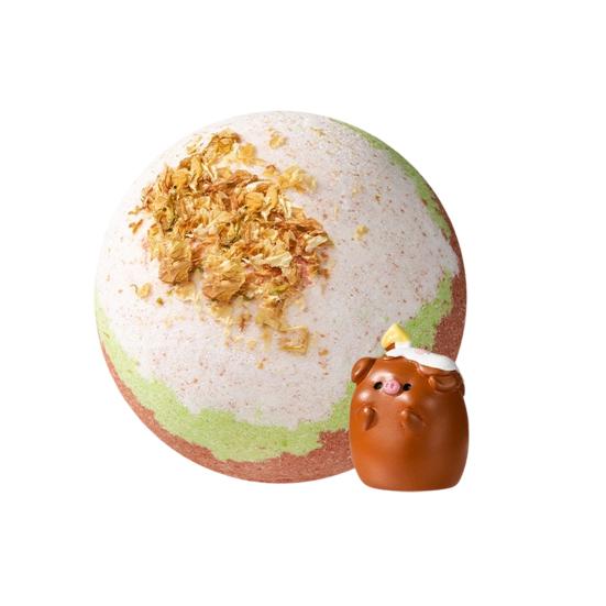Bath Salt Ball with Surprise Toy Inside Fruity Floral Plants Extract Handmade Natural Sea Salt Ball Bubble Bath Ball Women Men SPA Bath Gift