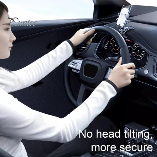 Biltelefonhållare 360 ​​graders justerbar instrumentbrädesfäste Universal fjäderklämma Multifunktionell bilhållare för mobiltelefon Stödfäste Telefontillbehör