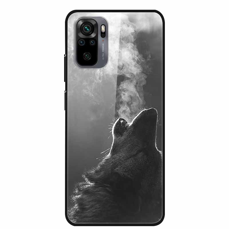 Edzett Üveg tok Redmi Note 10 Pro-hoz Fedél Kemény tok Xiaomi Redmi Note10 5G Telefon Tokhoz Note10 Pro Fundas TPU Lökhárító