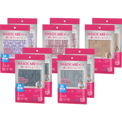 

HASOCARE Disposable Panties, 20-Pack (2-Pack, 5 Designs x 2 of Each), Medium Size